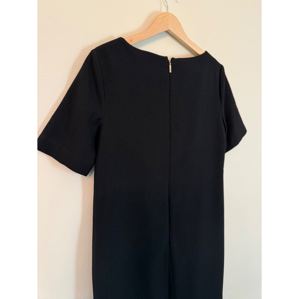 Karl Lagerfeld Paris Black Shift Dress Button Detail Short Sleeve Size 8 - Picture 7 of 10